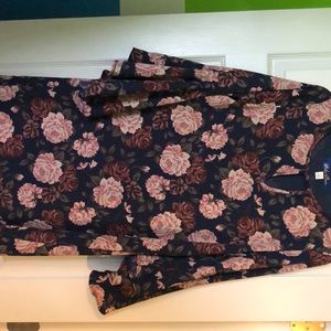 Floral long sleeve dress.